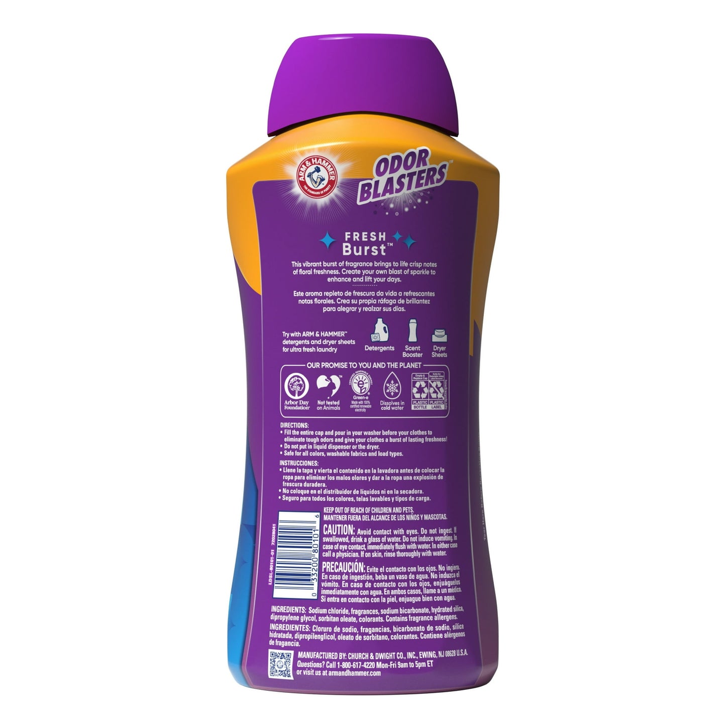 ARM & HAMMER Odor Blasters In-Wash Scent Booster, Laundry Scent Booster Fresh Burst Scent, 45 Oz