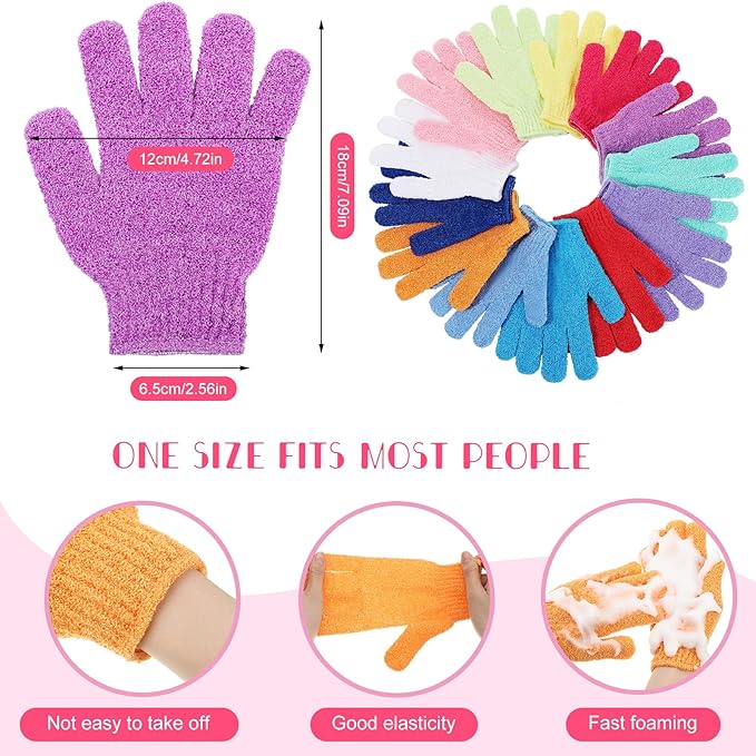 Exfoliating Gloves Double Sided Exfoliating Bath Gloves