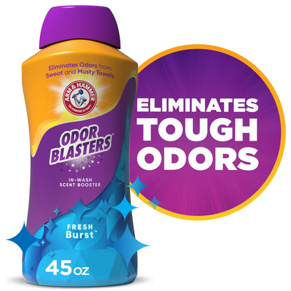 ARM & HAMMER Odor Blasters In-Wash Scent Booster, Laundry Scent Booster Fresh Burst Scent, 45 Oz