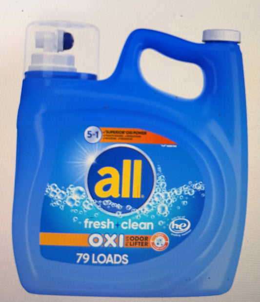 All- With Oxi &amp; Odor Lifter Fresh &amp; Clean Liquid Laundry Detergent