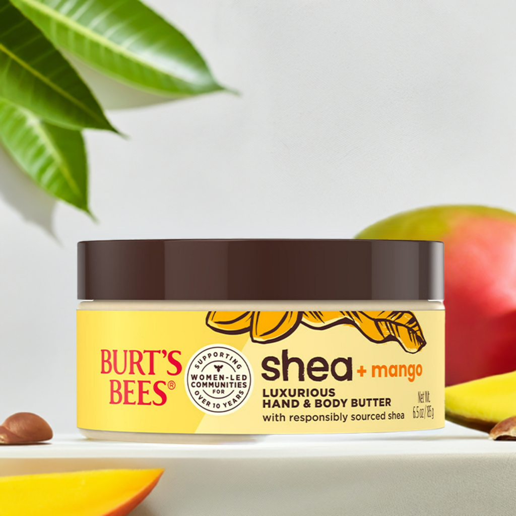 Burt's Bees Shea + Mango Hand Butter and Body Butter, 1-Pack, 6.5 oz.